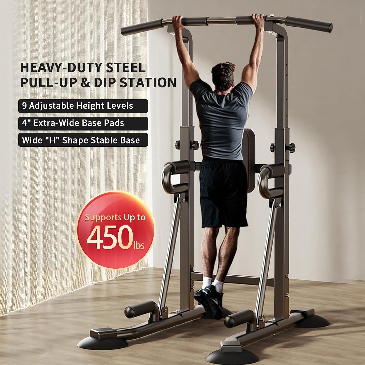 แท่นบาร์โหนแบบพาวเวอร์ทาวเวอร์ - Leg Home Gym Workout บทวิจารณ์และราคา