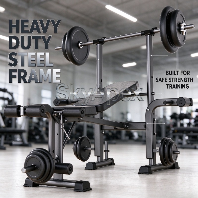 ม้านั่งยกน้ำหนักแบบพับได้ อเนก - All In One Gym Home Equipment บทวิจารณ์และราคา